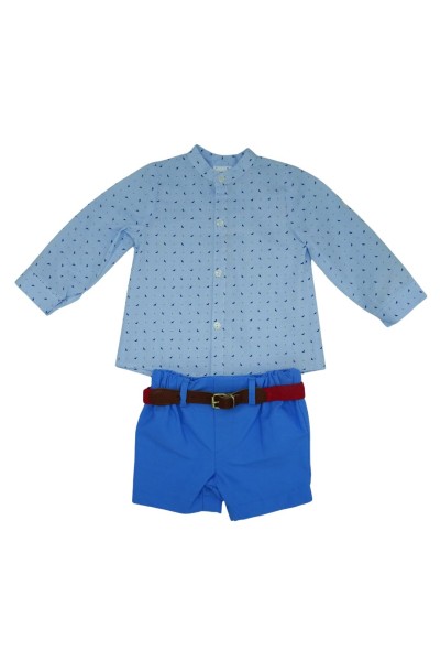 Conjunto camisa y pantalón niño azul-Babyferr