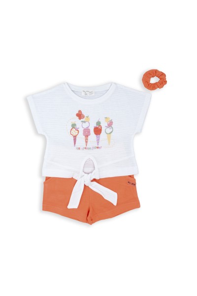 Conjunto niña con coletero "Ice Cream Power"