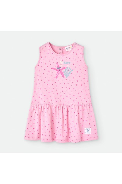 Vestido infantil rosa "Estrella de mar"