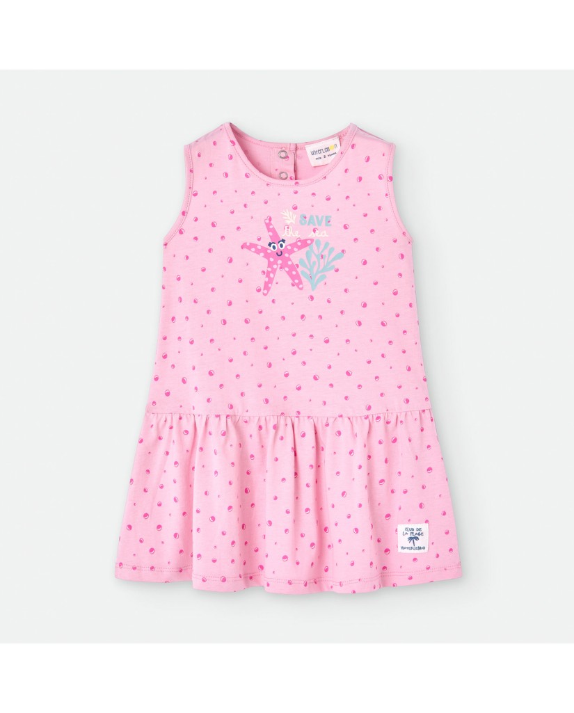 Vestido infantil rosa "Estrella de mar"
