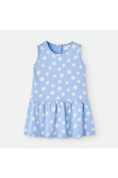Vestido infantil azul estrellas
