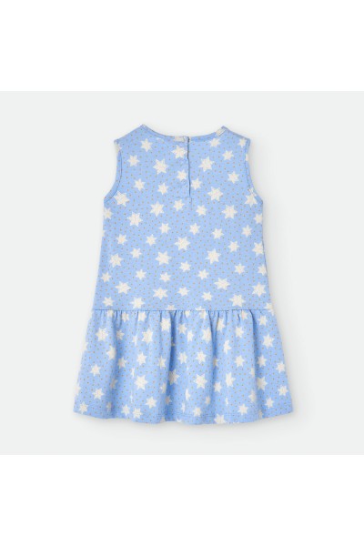 Vestido infantil azul estrellas