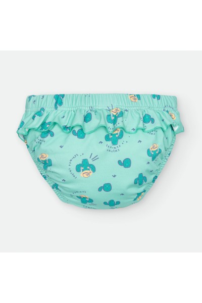 Bañador pañal bebé con volante "Cactus"