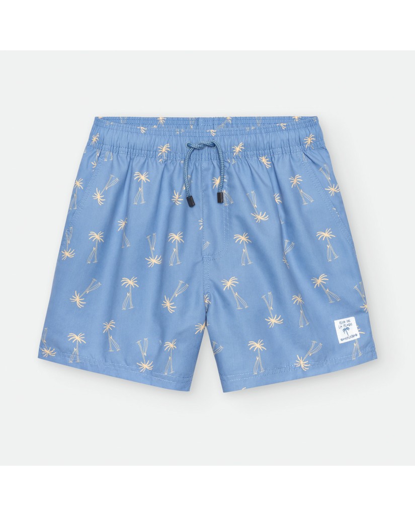 Bañador niño azul "Palmeras"