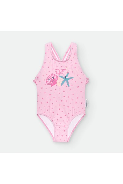 Bañador infantil rosa "Under the Sea"