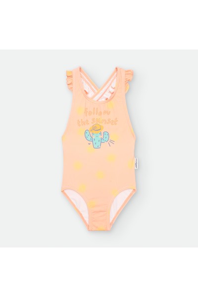 Bañador infantil naranja "CACTUS"
