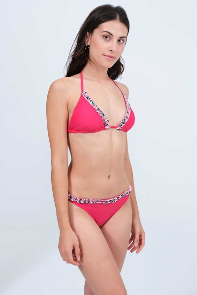 Bikini para mujer copa extraíble fucsia Copa B