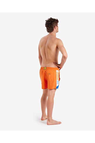 Bañador bermuda hombre Munich azul/naranja