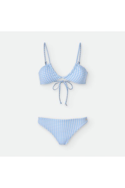 Bikini teen en tejido piqué "Vichy Formentera"