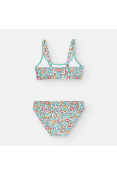 Bikini niña estampado flores "FLOEUR D'ORANGE"