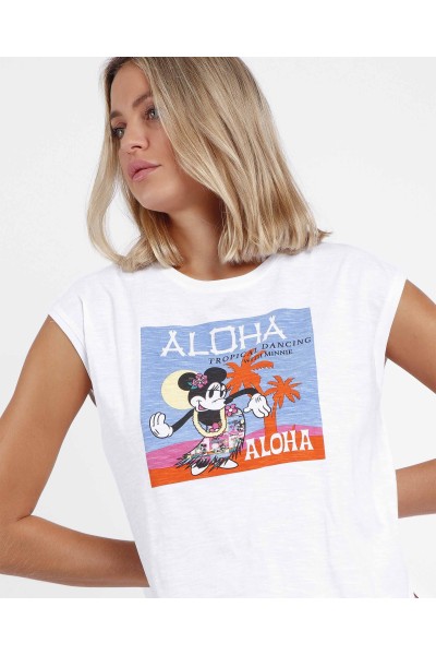 Pijama sin mangas mujer Minnie Aloha-Admas