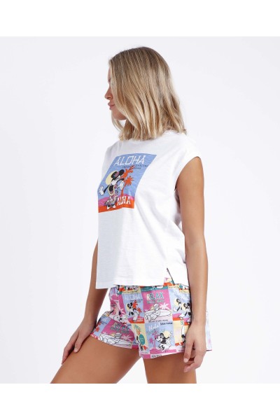 Pijama sin mangas mujer Minnie Aloha-Admas