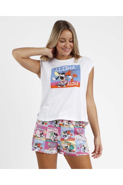 Pijama sin mangas mujer Minnie Aloha-Admas