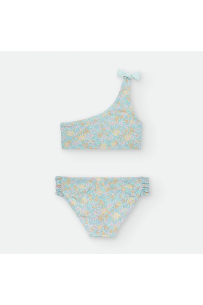 Bikini niña tejido canalé "SECRET GARDEN"