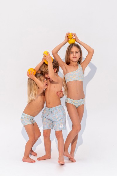 Bikini niña tejido canalé "SECRET GARDEN"