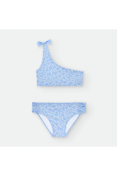 Bikini niña azul florecitas "Provenza"