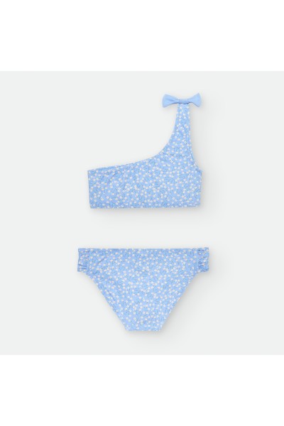 Bikini niña azul florecitas "Provenza"