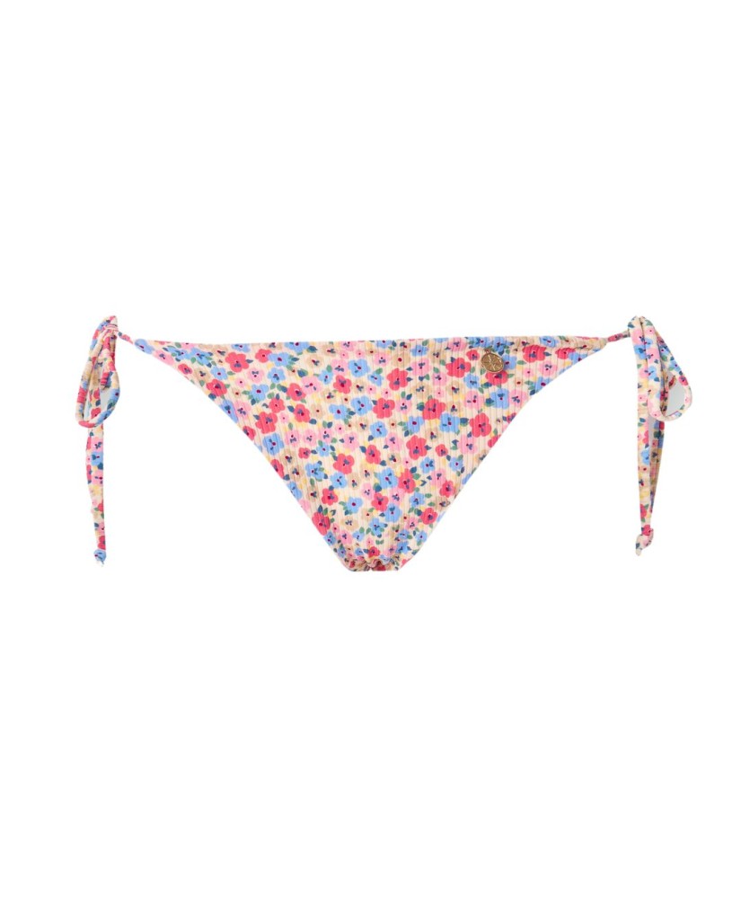 Braguita brasileña de baño reversible mujer flores "ROUGE