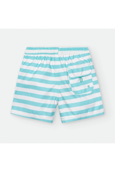 Bañador niño y hombre bermuda aguamarina rayas "AQUAMARINE"
