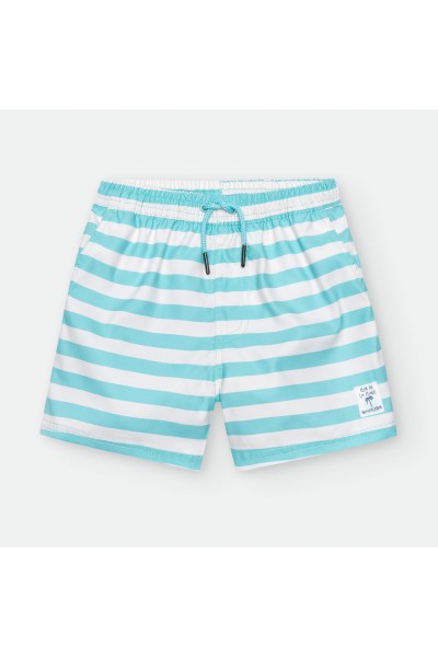 Bañador niño y hombre bermuda aguamarina rayas "AQUAMARINE"