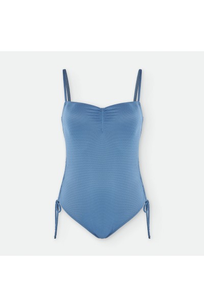 Bañador teen azul tejido piqué