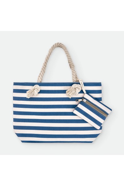 Bolso de playa rayas marino