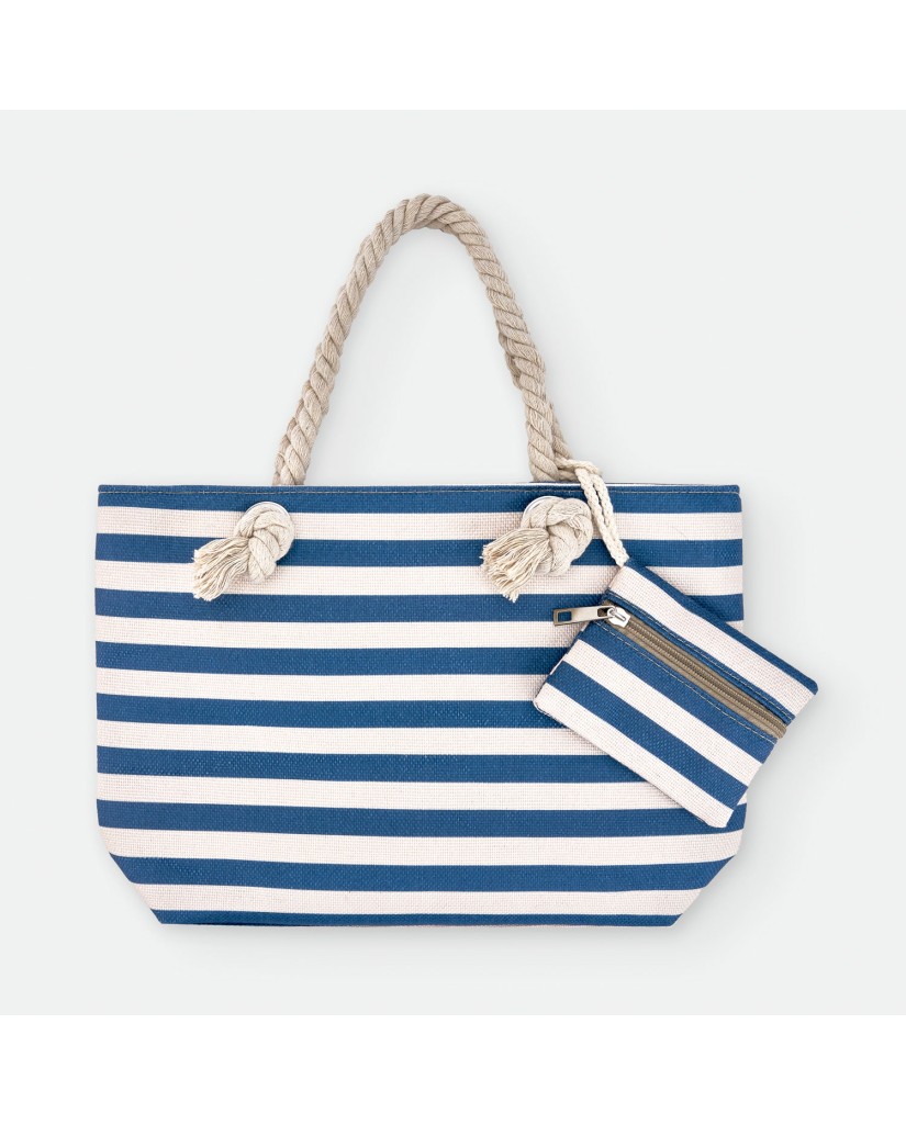 Bolso de playa rayas marino