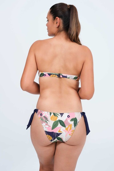 Bikini bandeau mujer copa C flores