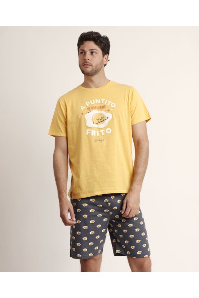 Pijama hombre manga corta M Wonderful " A puntito de quedarme