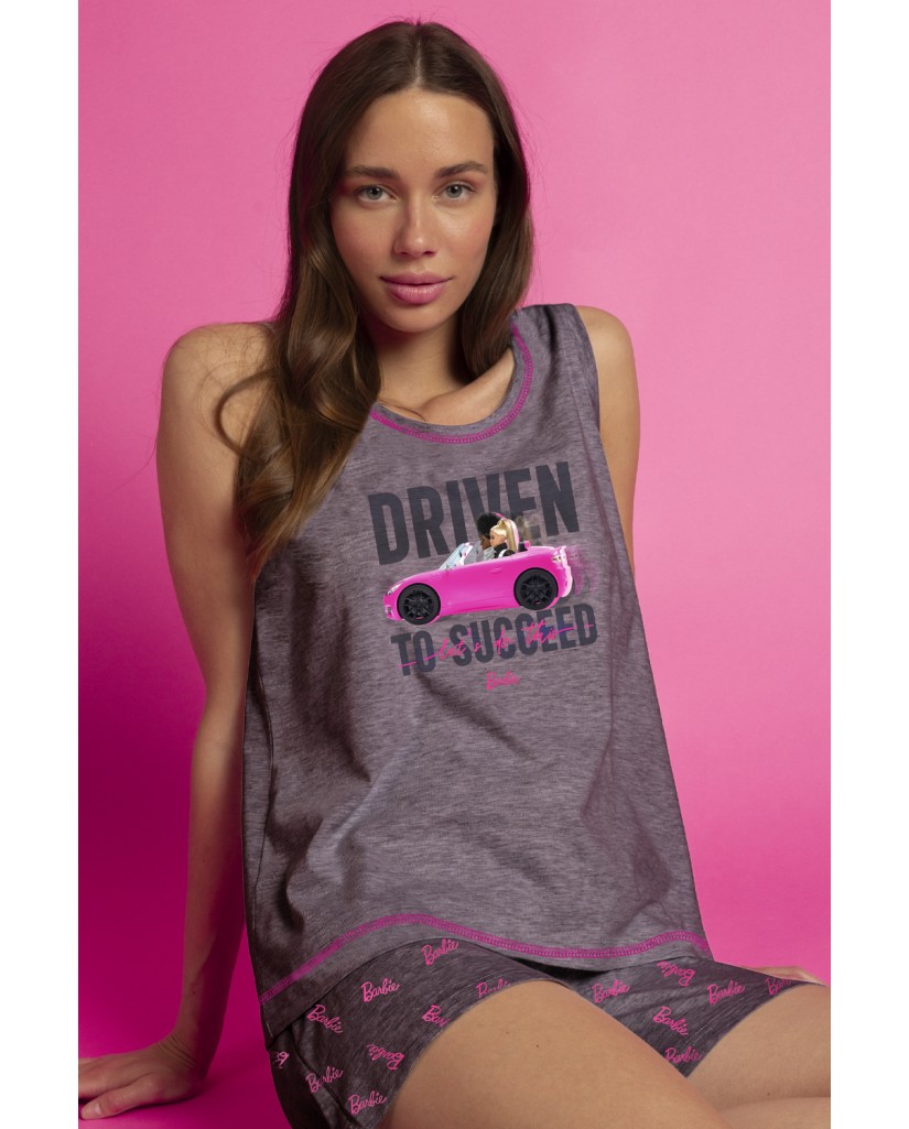 Pijama Sin Mangas Barbie Mujer -ADMAS