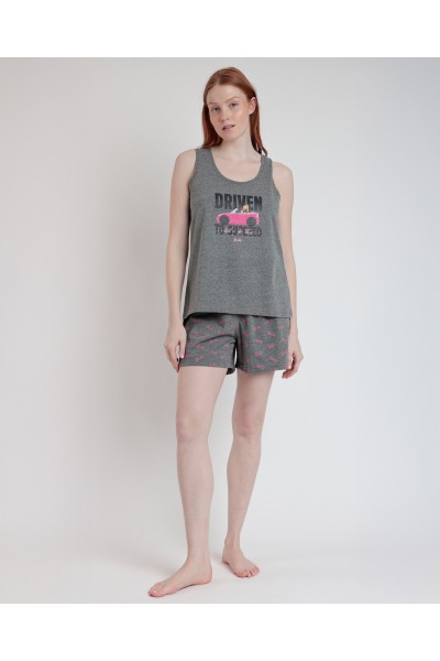 Pijama Sin Mangas Barbie Mujer -ADMAS