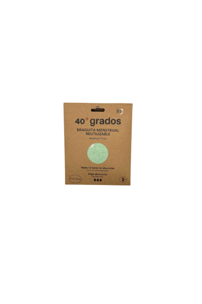 Braga menstrual reutilizable 40 Grados-Verde mint