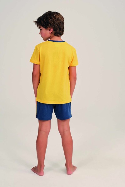 Pijama niño manga corta amarillo MUNICH
