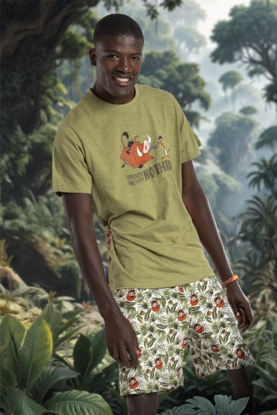 Pijama Manga Corta Timon & Pumbaa Hombre -ADMAS