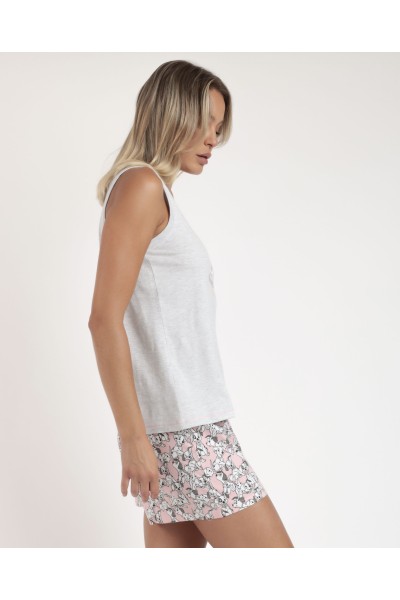 Pijama Sin Mangas Dálmatas para Mujer-ADMAS