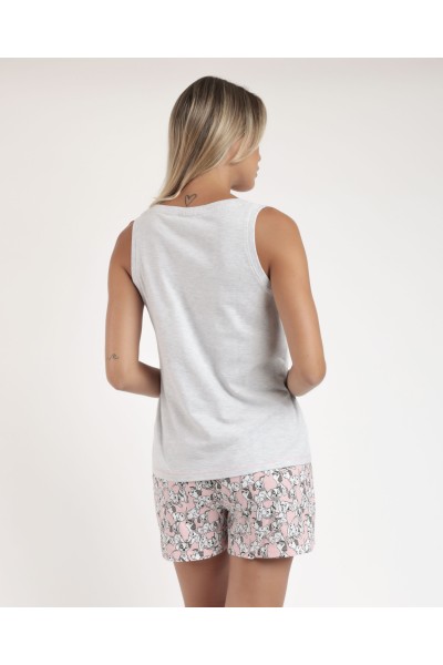 Pijama Sin Mangas Dálmatas para Mujer-ADMAS
