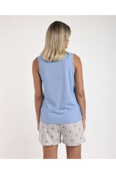 Pijama Sin Mangas Beach Life Mujer-ADMAS
