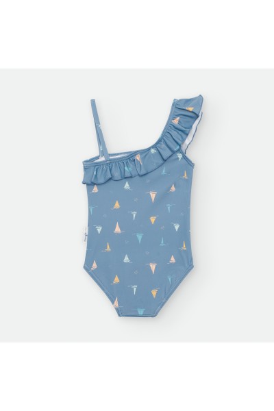 Bañador niña azul veleros "CATAMARAN"