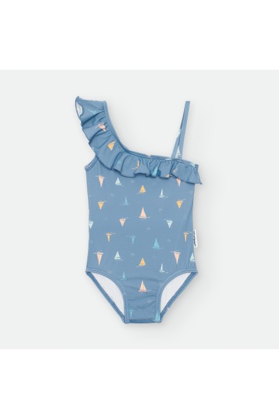 Bañador niña azul veleros "CATAMARAN"