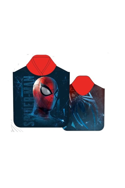 Poncho Spiderman azul 55x110cm