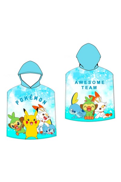 Poncho azul Pokemon 55x110cm