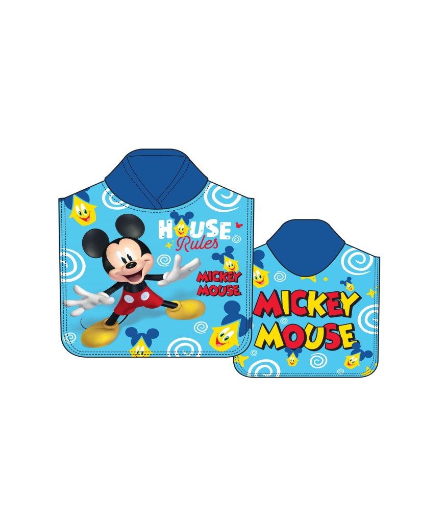 Poncho azul Mickey Mouse 55x110cm
