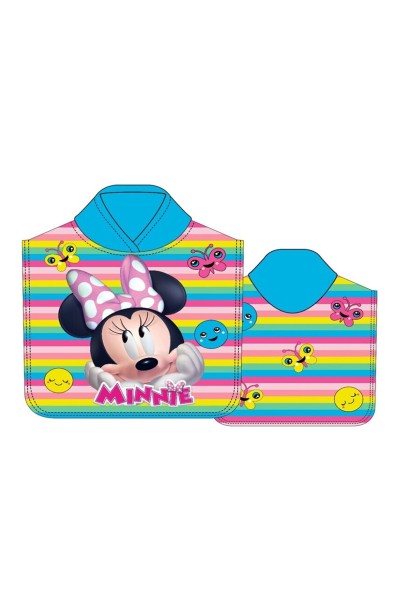 Poncho a rayas Minnie Mouse 55x150cm