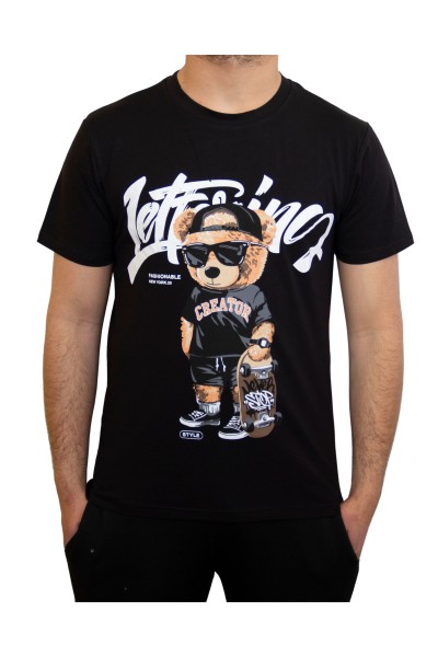 Camiseta hombre manga corta osito Skate