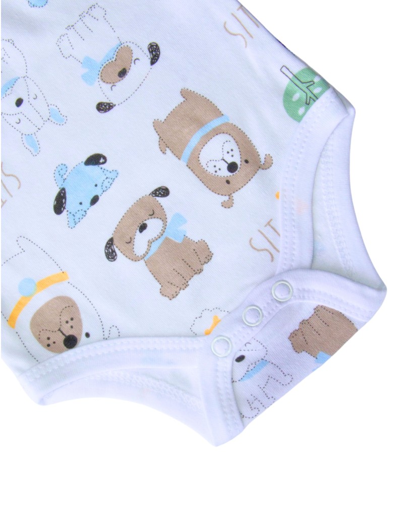 Body bebé manga corta perritos