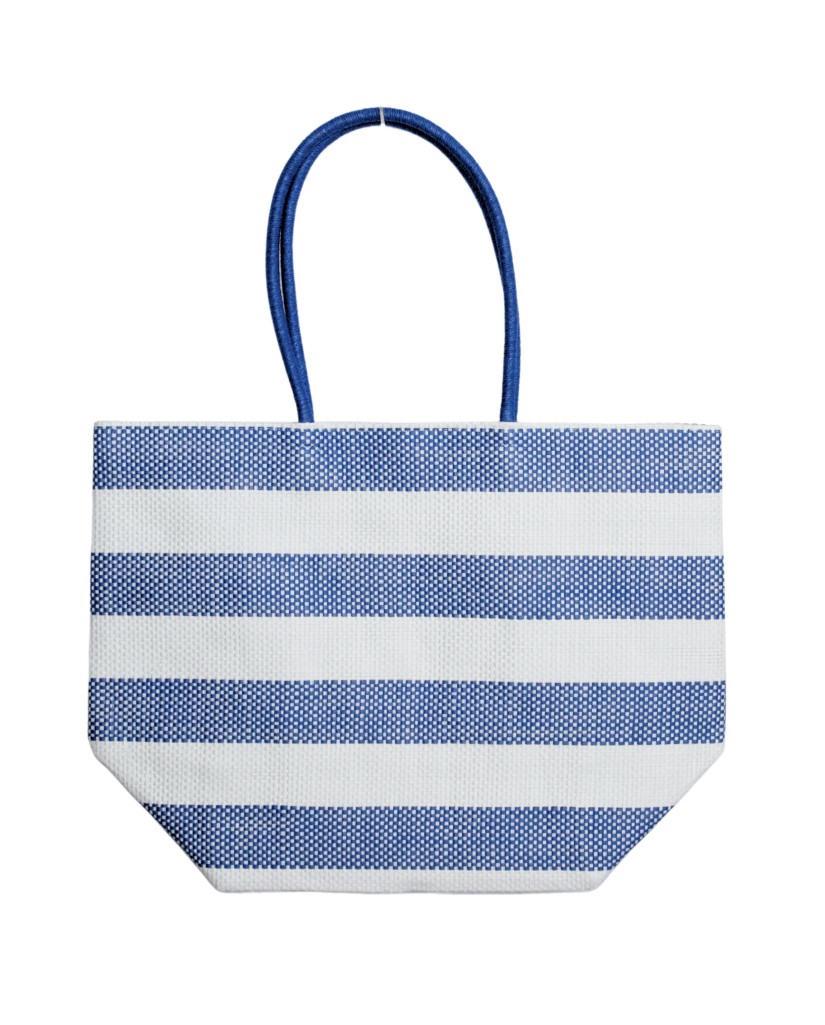 Bolso de playa o piscina franjas azul y blanco
