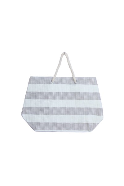 Bolso playa o piscina rayas grises