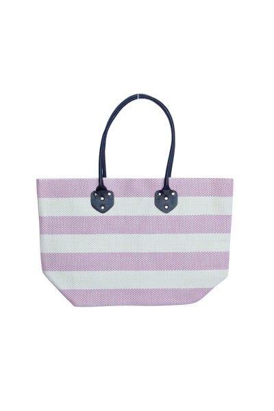 Bolso playa o piscina a rayas rosas
