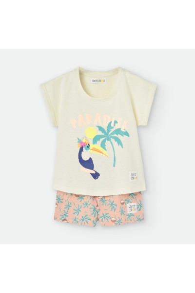Pijama manga corta niña tucán PARADISE