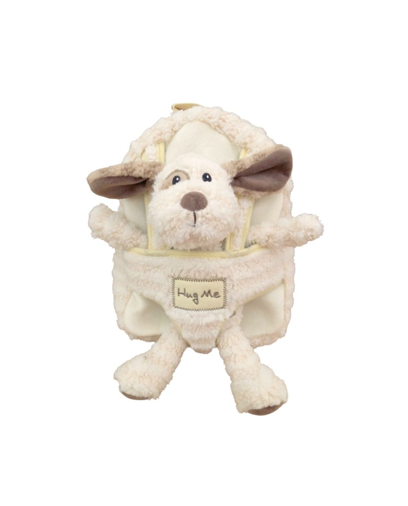 Mochila infantil peluche Perro Blanco